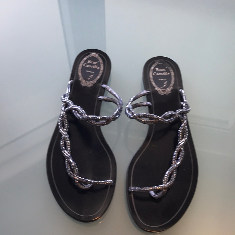 Rene caovilla Sandals flat black size 40